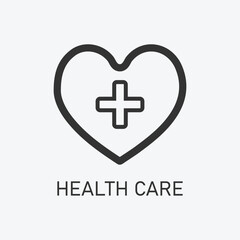 Obraz premium Medical health service positive heart symbol vector illustration