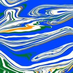 abstract marble painting color in blue and white