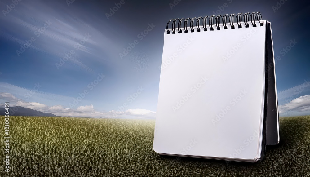 Poster minimalist notepad against a white backdrop a perfect canvas for mockups and simulations, embracing 