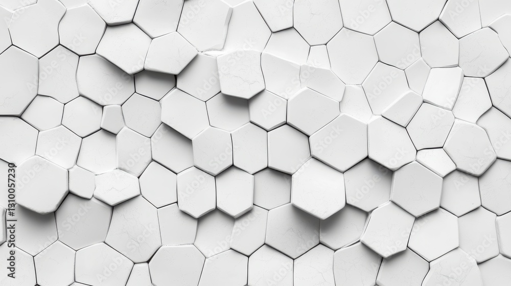Aufkleber unique white hexagonal pattern creates a modern and elegant design for interior spaces