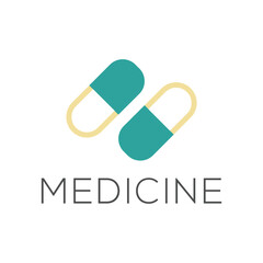 Pill icons. solid style vector.