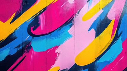 Abstract Expressionism: A Vibrant Mural of Sweeping Colors and Bold Strokes - Wall Art