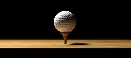 Ready for the swing a closeup of a golf ball on a tee