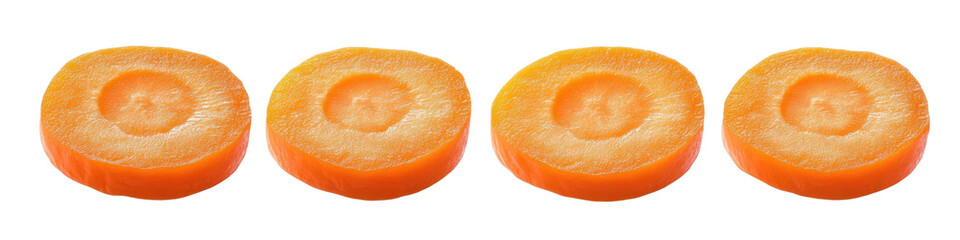 A set of carrot slices