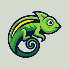 Fototapeta premium Simple Chameleon Logo Design Collections