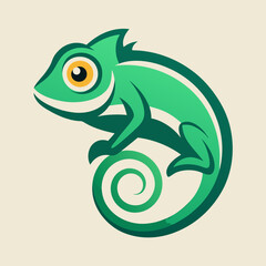 Fototapeta premium Simple Chameleon Logo Design Collections