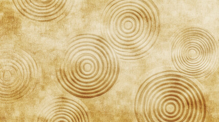 Fototapeta premium Abstract design featuring concentric circles on a textured golden background