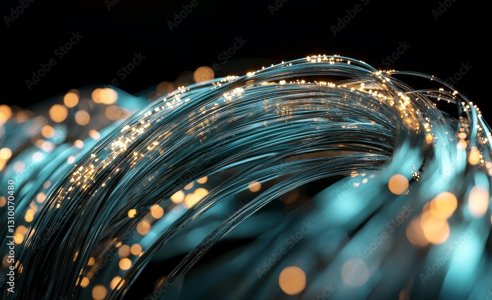 Poster the cyberspace of tomorrow is represented by an abstract, futuristic city with 3d illustrations of c