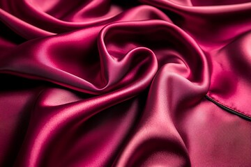 Obraz premium Crimson silk fabric with elegant folds for abstract background