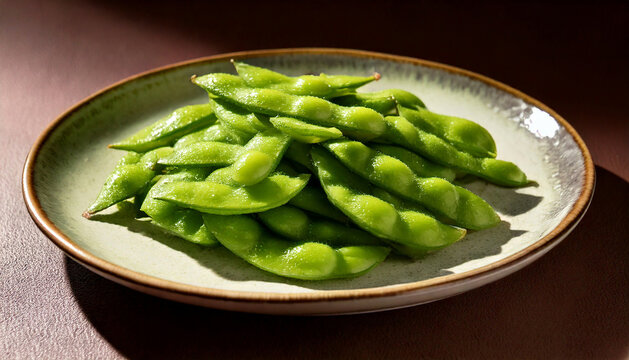 Vainas de edamame cocidas