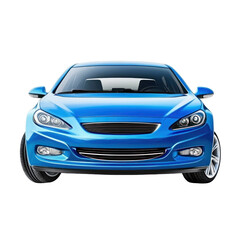 A blue car 