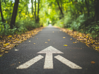 Obraz premium road in the park