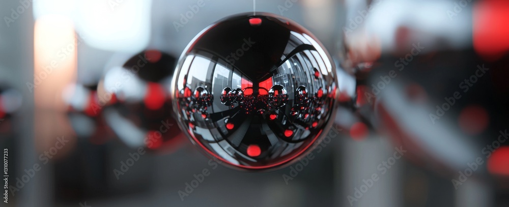Poster three-dimensional visualization of an abstract digital technology concept