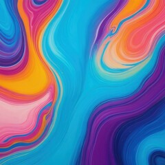 Obraz premium Digital Painting of a Colorful Swirl