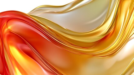 Luxurious golden silk waves background, soft and delicate texture