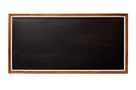 School Blackboard on transparent Background – Classic Education Tool for Teaching, Writing, and Learning in a Classroom Setting, Educational Materials, School, and Classroom Resources. Png cut out.
