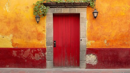 Obraz premium San Miguel de Allende Red Door - Explore Historic Mexico