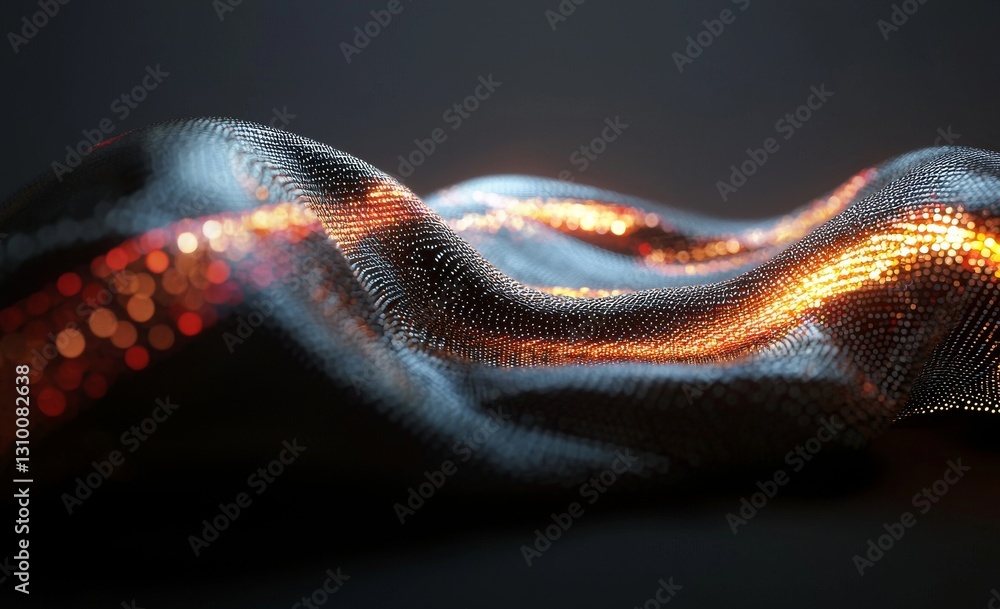 Poster the concept of high-speed data transfer is illustrated through big data visualization and internet t