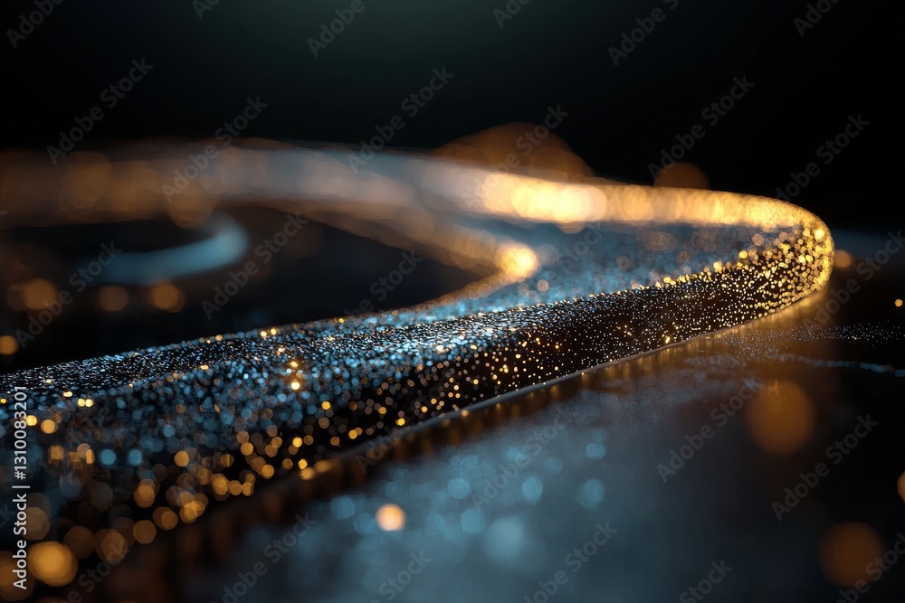 Aufkleber neon lines radiate speedy beams of light against a vertically oriented abstract glowing backdrop