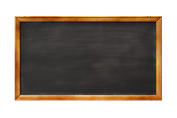 School Blackboard on transparent Background – Classic Education Tool for Teaching, Writing, and Learning in a Classroom Setting, Educational Materials, School, and Classroom Resources. Png cut out.