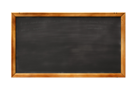 School Blackboard on transparent Background – Classic Education Tool for Teaching, Writing, and Learning in a Classroom Setting, Educational Materials, School, and Classroom Resources. Png cut out.