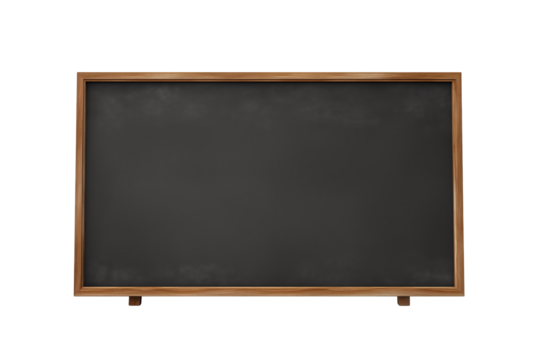School Blackboard on transparent Background – Classic Education Tool for Teaching, Writing, and Learning in a Classroom Setting, Educational Materials, School, and Classroom Resources. Png cut out.