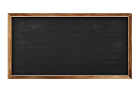 School Blackboard on transparent Background – Classic Education Tool for Teaching, Writing, and Learning in a Classroom Setting, Educational Materials, School, and Classroom Resources. Png cut out.