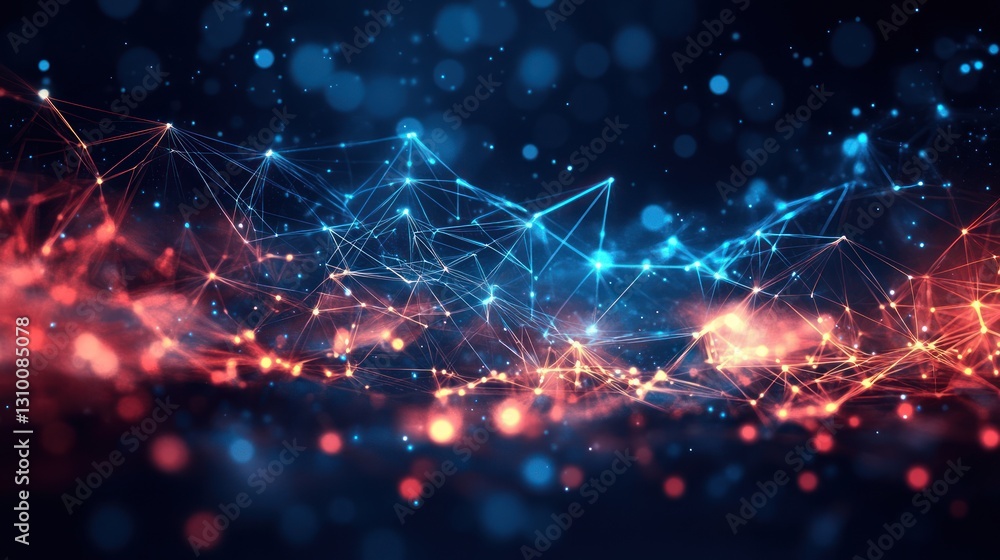 Poster abstract digital network connection.