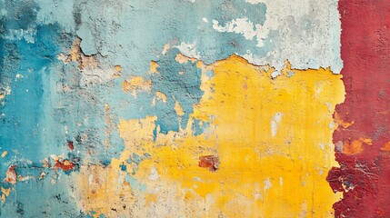 Abstract Paint Strokes on Aged Wall