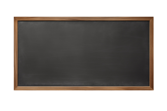 School Blackboard on transparent Background – Classic Education Tool for Teaching, Writing, and Learning in a Classroom Setting, Educational Materials, School, and Classroom Resources. Png cut out.