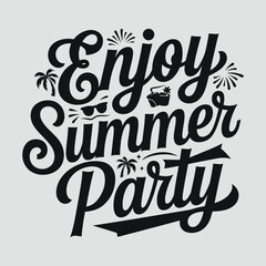 Enjoy Summer Party, Typography Design