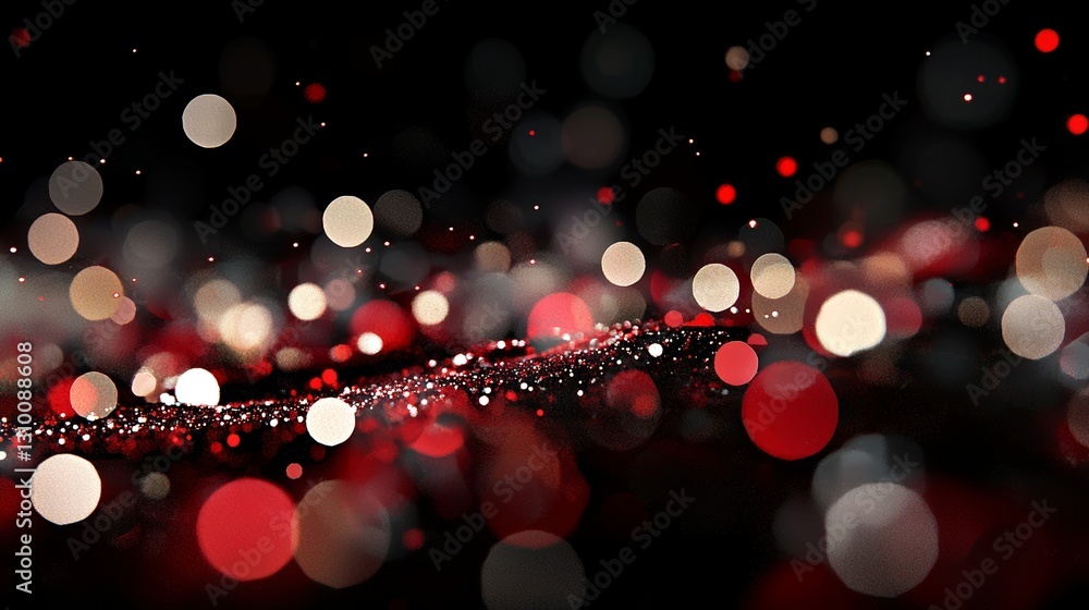 Poster a red shimmering abstract energy particles background serves as the setting for a 3d illustration ov