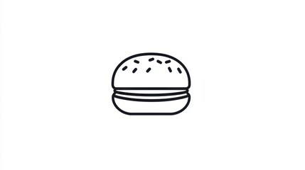 Fototapeta premium A cartoon Easter egg icon, like a cheeseburger with a ribbon, is a fast food illustration