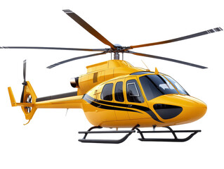 Isolated Yellow Helicopter