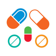 vector illustration of pill capsule