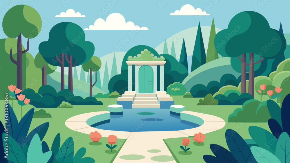Poster the garden is a haven for introspection and reflection with many corners and secluded areas for indi
