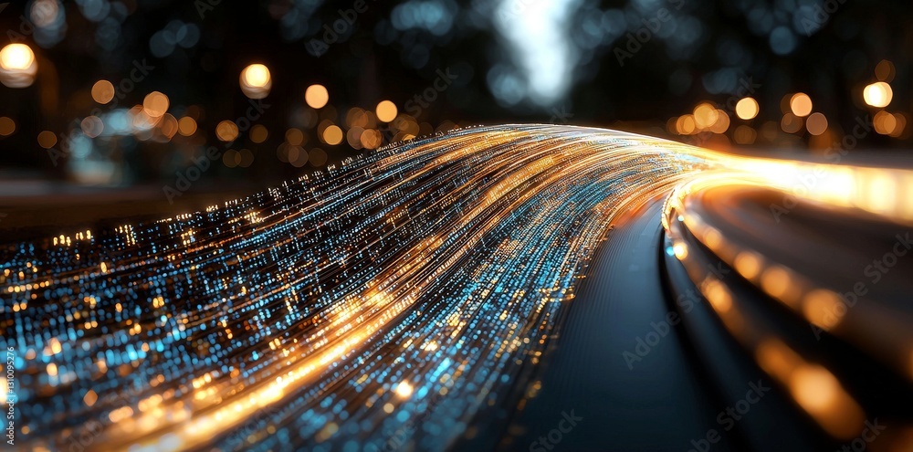 Poster high-speed global data transfer, ultra-fast broadband, and connection form the backdrop of an abstra