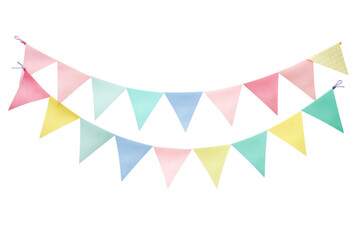 A colorful bunting banner for party
