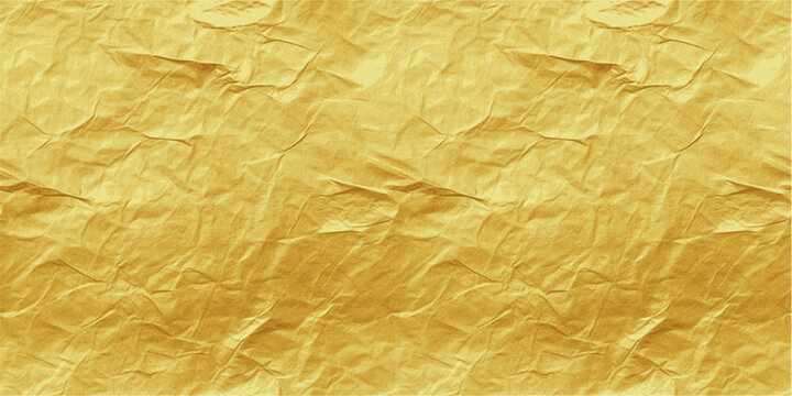 Golden Wrinkled Paper Texture Vector Illustration Background for Elegant Graphic Design Projects