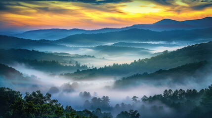 Fototapeta premium mountains in the morning