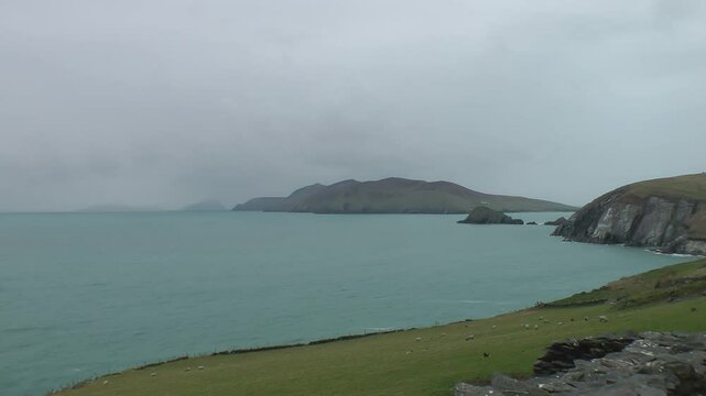 The Blasket Islands on Dingle Peninsula seen from the Slae Head drive, Co.Kerry, Ireland