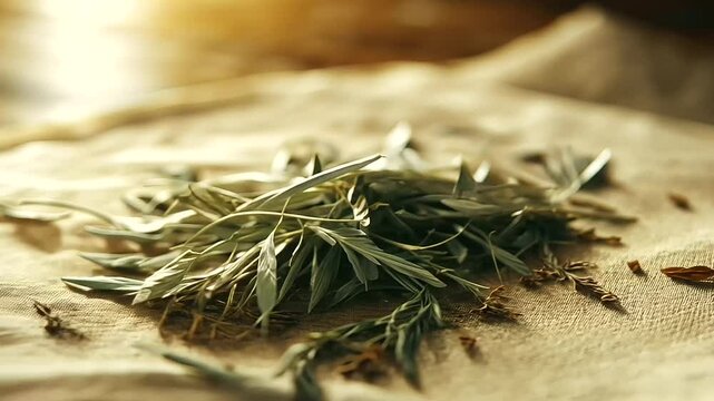 A close-up macro shot of loose white tea leaves resting on a sheet of parchment paper. Their delicate silvery tips glisten under soft, diffused lighting, emphasizing their rarity a