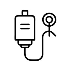 Fototapeta premium IV drip bag with connected tube symbol