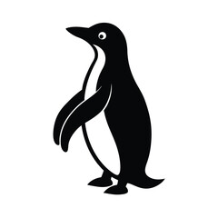 Obraz premium Penguin vector silhouette animal.