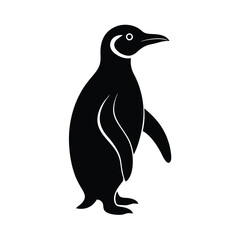 Naklejka premium Penguin vector silhouette animal.