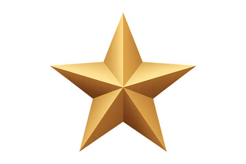 Obraz premium golden star isolated on white background