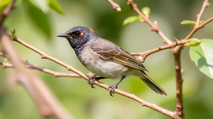 Red-eared Bulbul that prospers around Japan and lives strongly next people