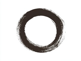 The enso, a zen symbol in Buddhism, depicted in modern flat design
