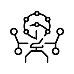 AI lab icon depicting technology innovation and creative process