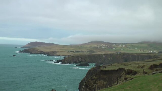 The beautiful coast of the Slae Head Drive in Kerry, Ireland
